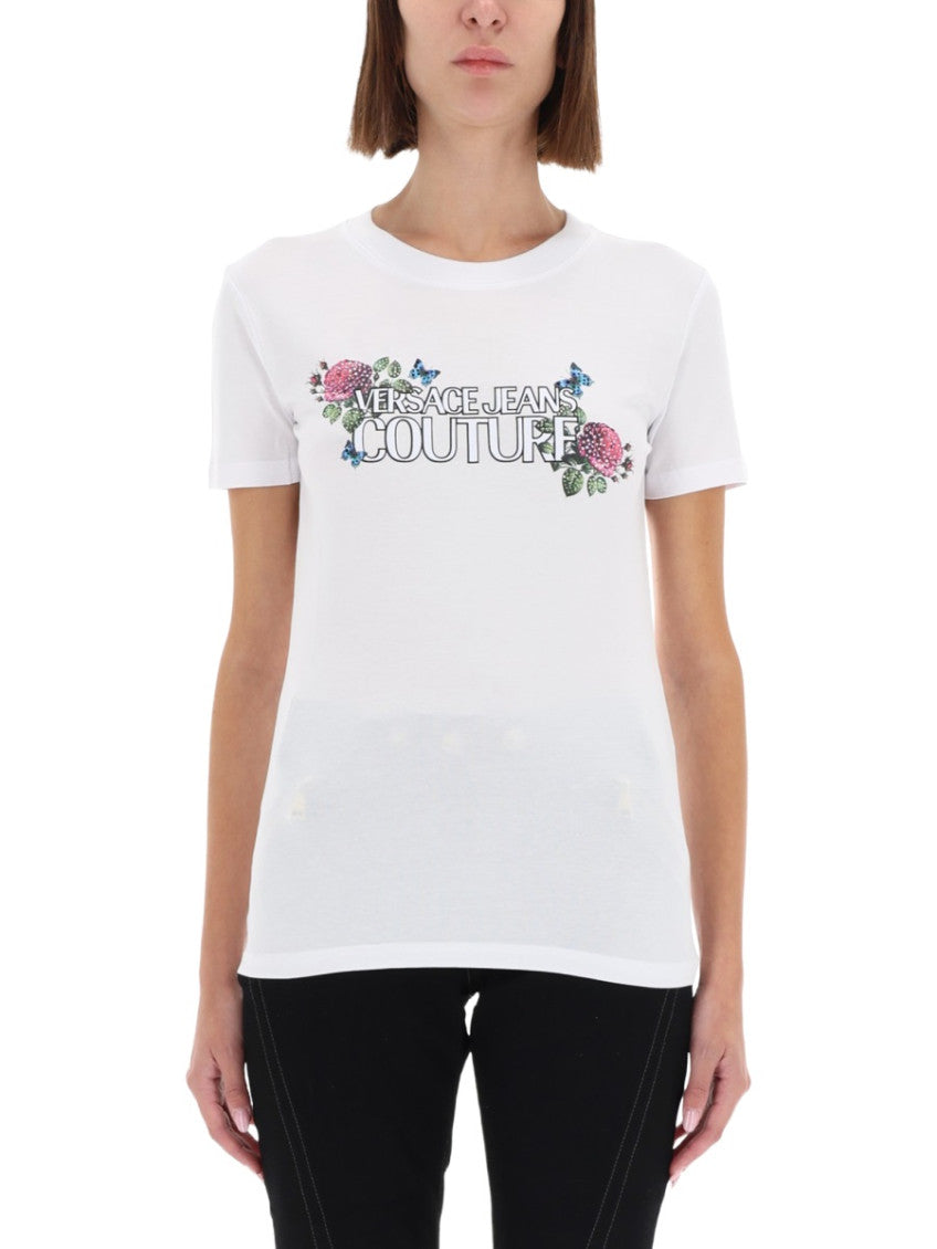 White Graphic Crew Neck T-Shirt 1