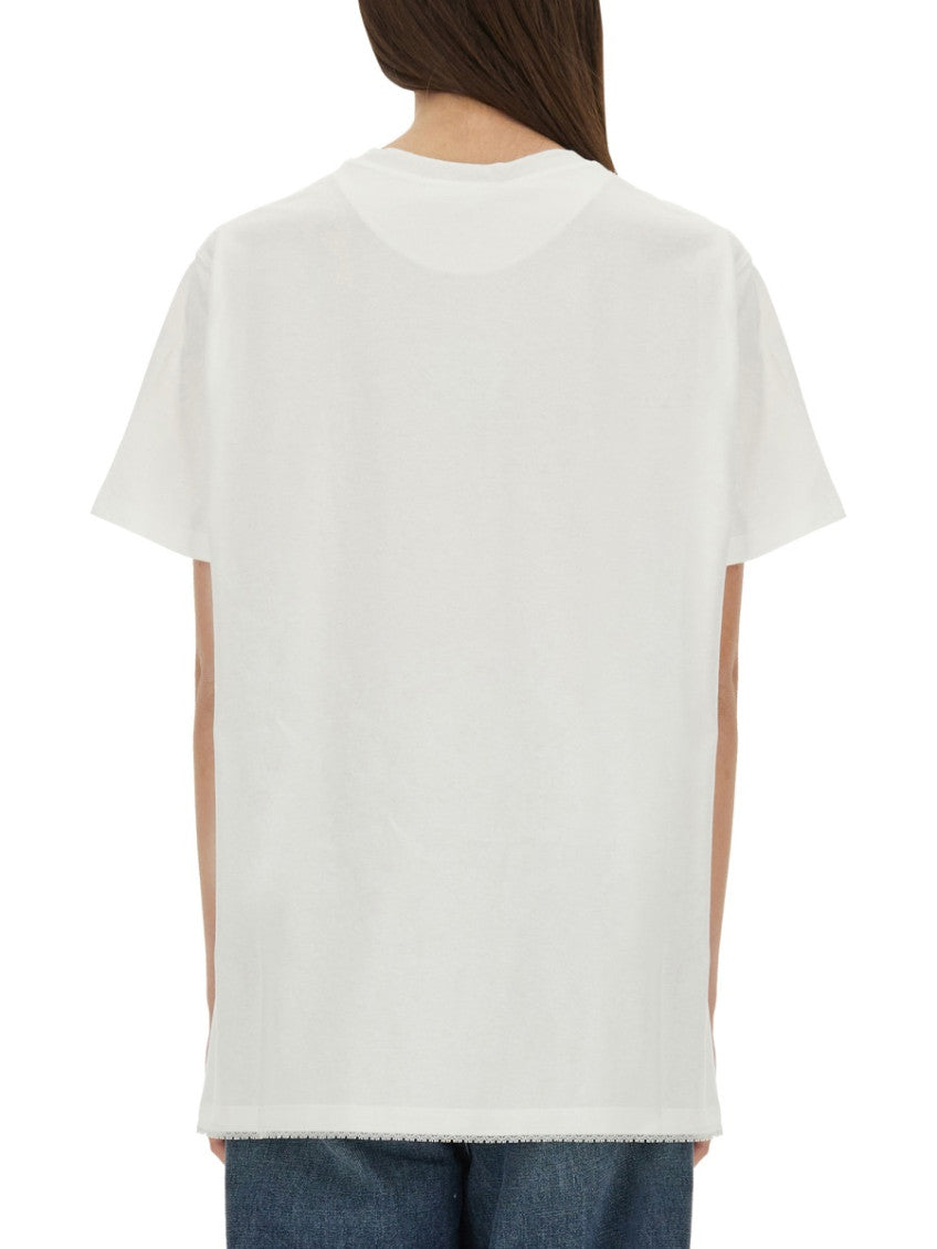 White Logo Crew Neck T-Shirt 2