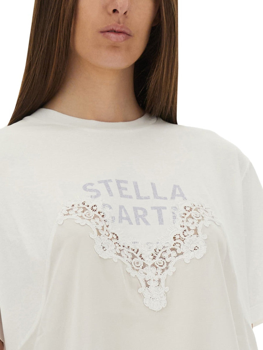 White Logo Crew Neck T-Shirt 3