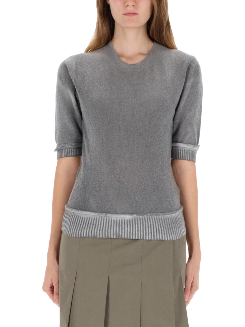 Grey Solid Crew Neck T-Shirt 1