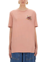 Pink Graphic Crew Neck T-Shirt 1