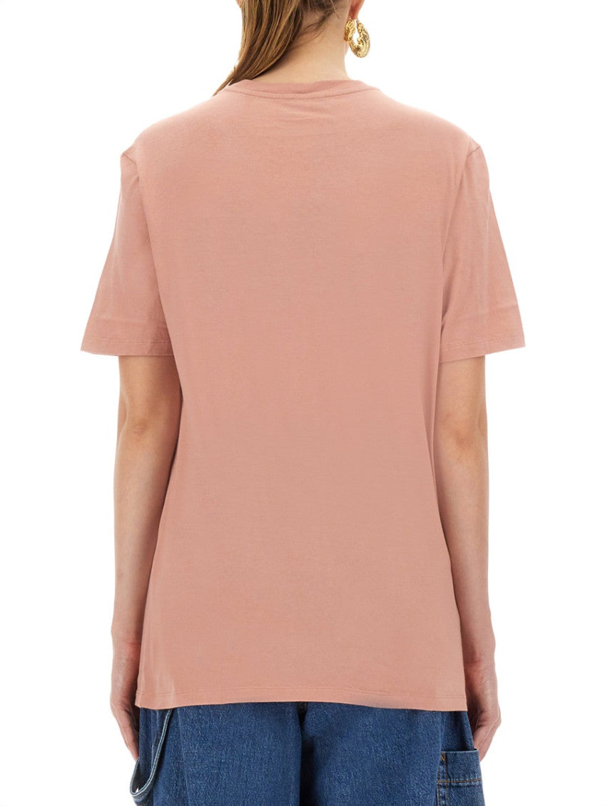 Pink Graphic Crew Neck T-Shirt 2