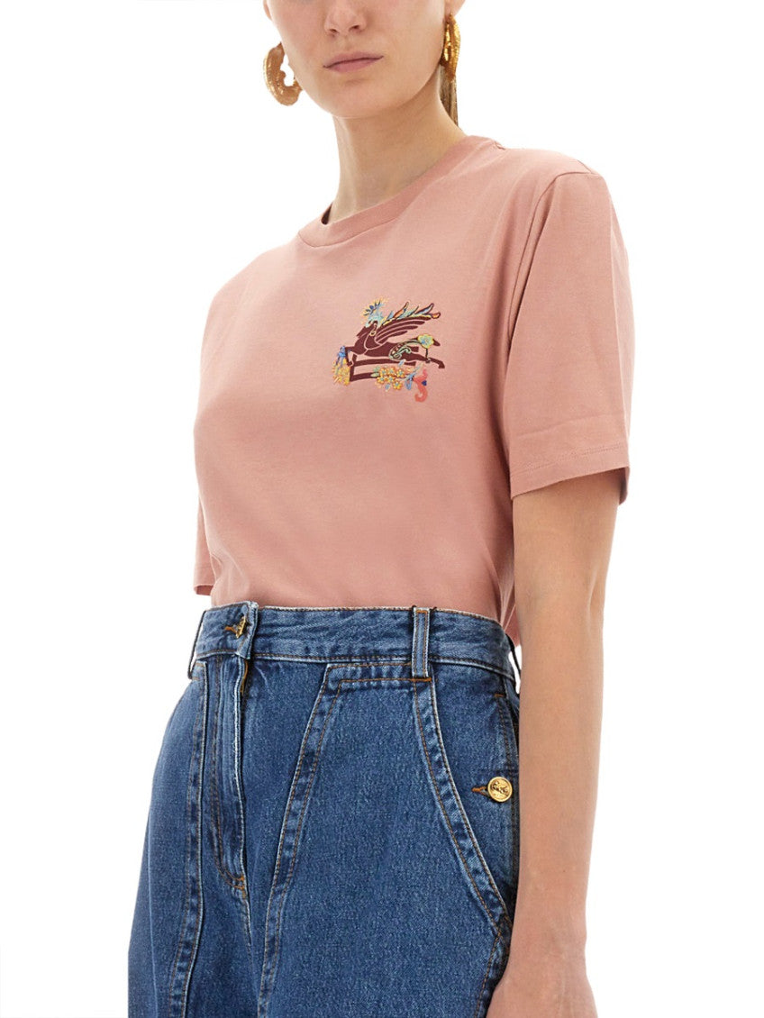 Pink Graphic Crew Neck T-Shirt 3