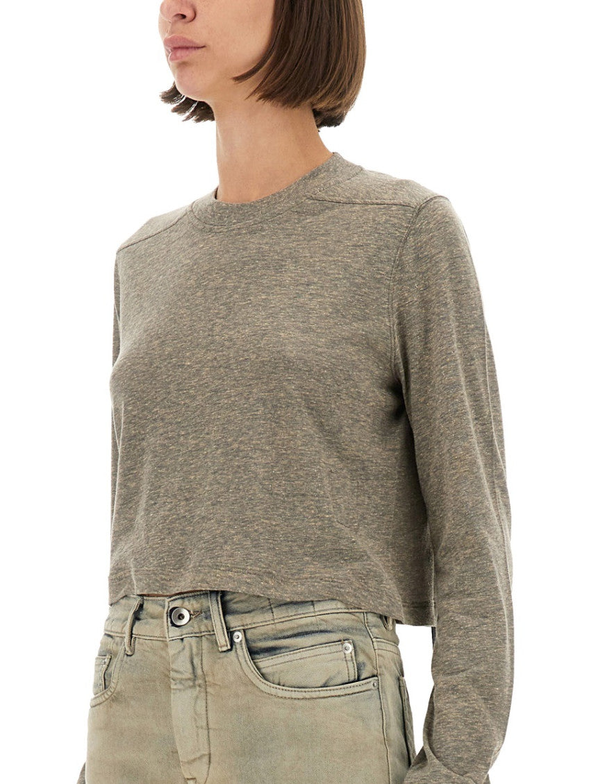 Grey Solid Crew Neck T-Shirt 3