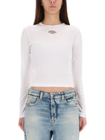 White Solid Round Neck T-Shirt 1