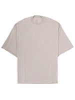 Beige Solid Crew Neck T-Shirt 1