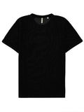 Black Perforated Crew Neck T-Shirt 1