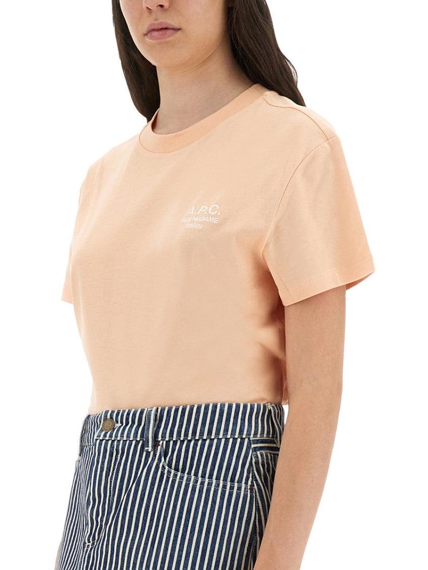 Pink Logo Crew Neck T-Shirt 3