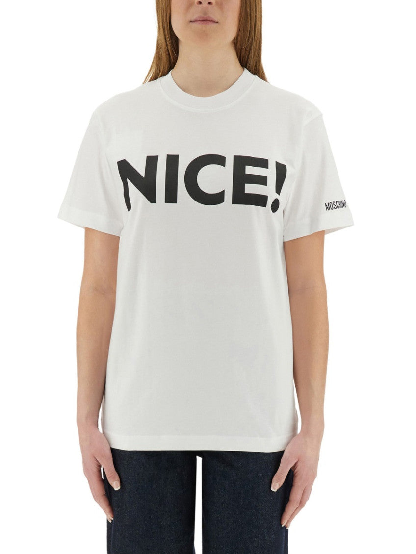 White Graphic Crew Neck T-Shirt 1