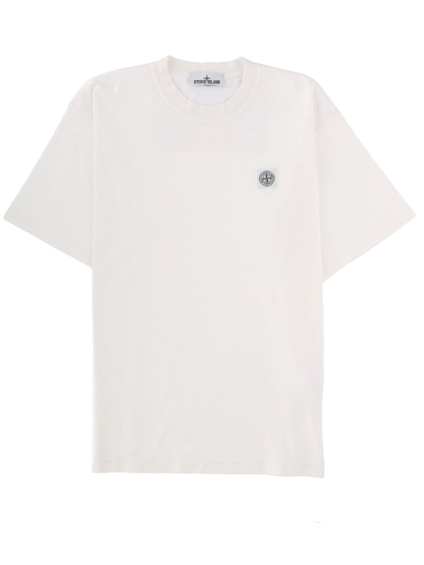 White Logo Crew Neck T-Shirt 1