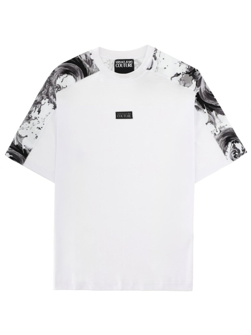 White Printed Crew Neck T-Shirt 1