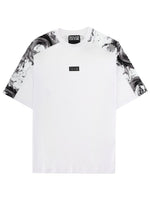 White Printed Crew Neck T-Shirt 1