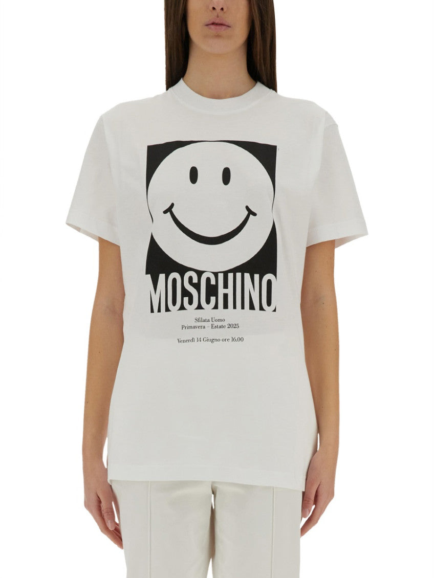 White Graphic Crew Neck T-Shirt 1