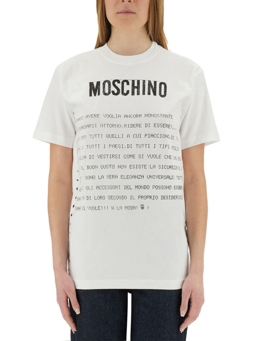 White Graphic Crew Neck T-Shirt 1