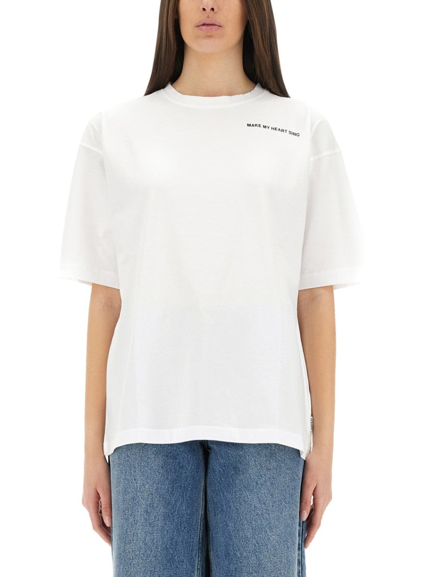 White Graphic Crew Neck T-Shirt 1