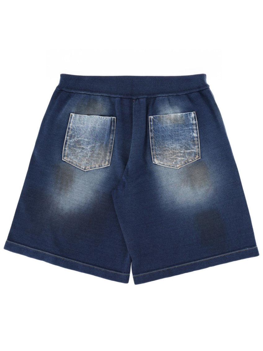 Blue Distressed Shorts 2