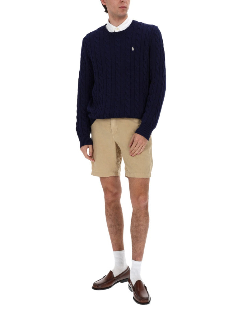 Beige Solid Shorts 2
