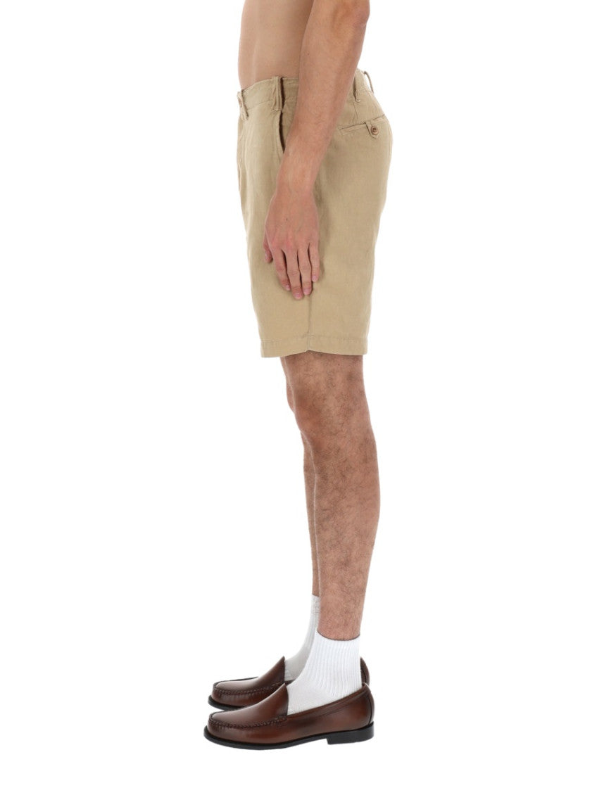 Beige Solid Shorts 3
