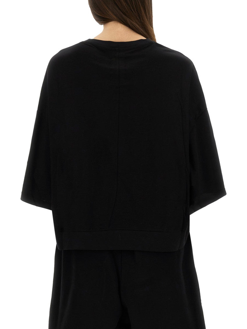 Black Graphic Round Neck T-Shirt 2