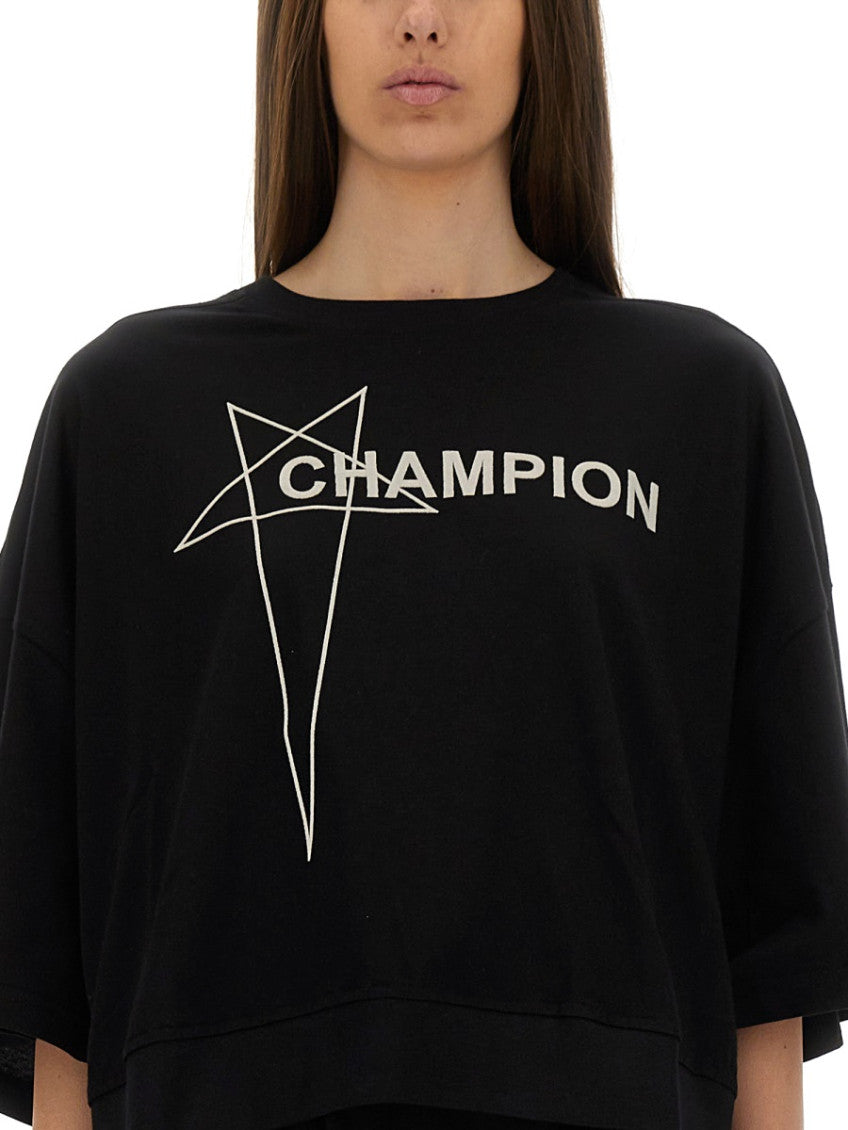 Black Graphic Round Neck T-Shirt 3