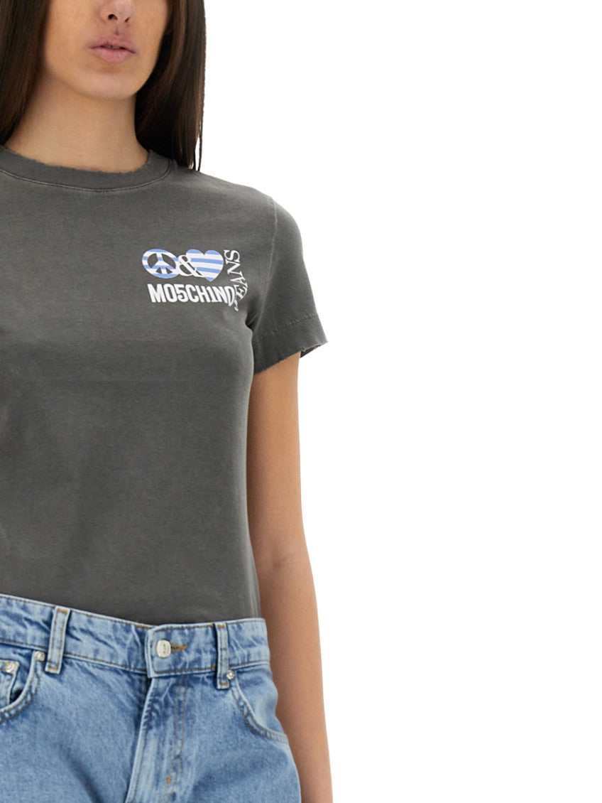 Dark Grey Logo Crew Neck T-Shirt 3