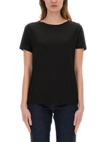 Black Solid Round Neck T-Shirt 1