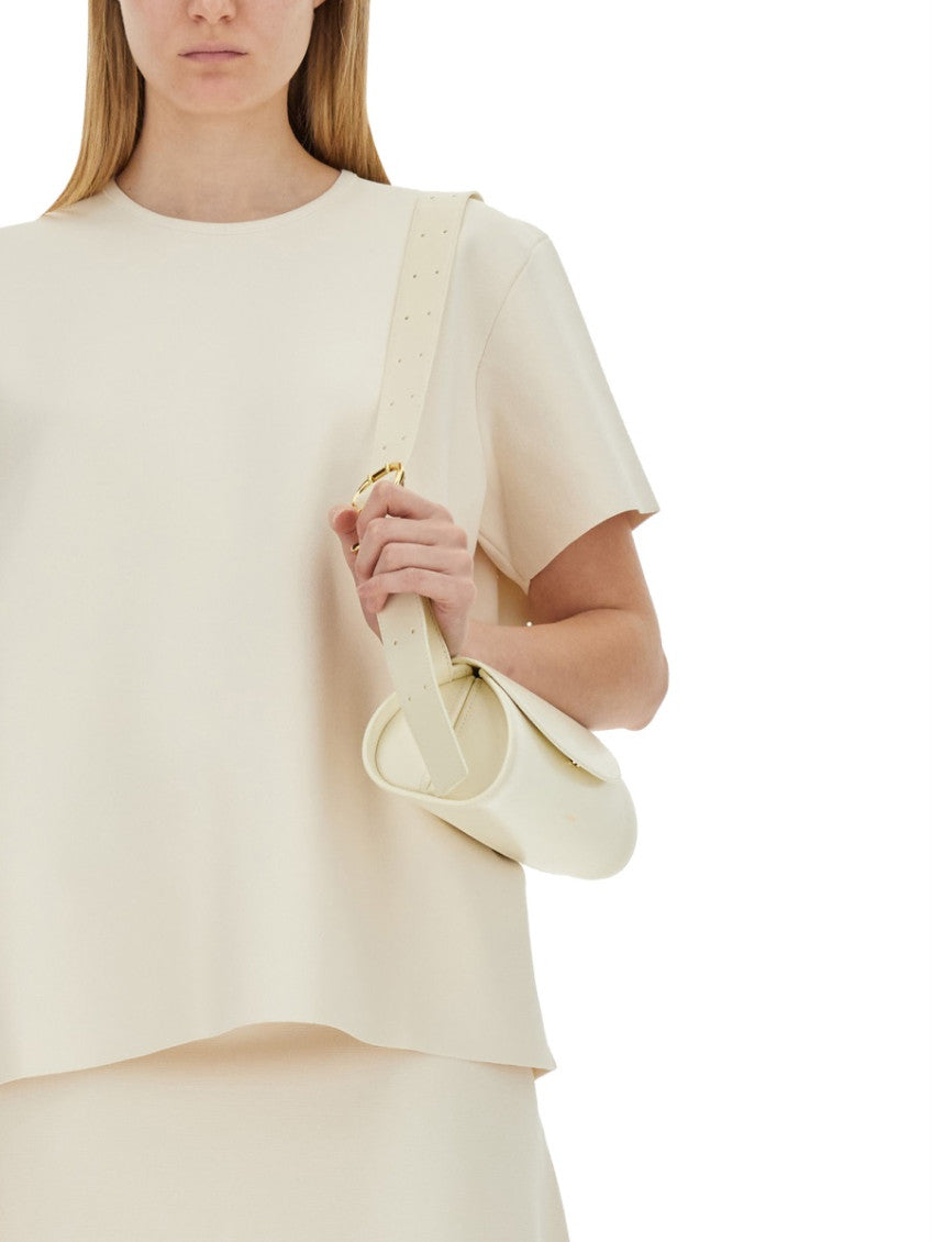 Beige Solid Round Neck T-Shirt 3