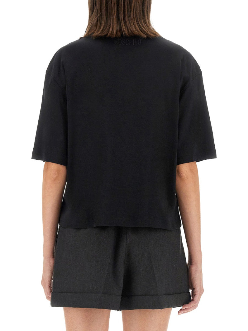 Black Graphic Crew Neck T-Shirt 2