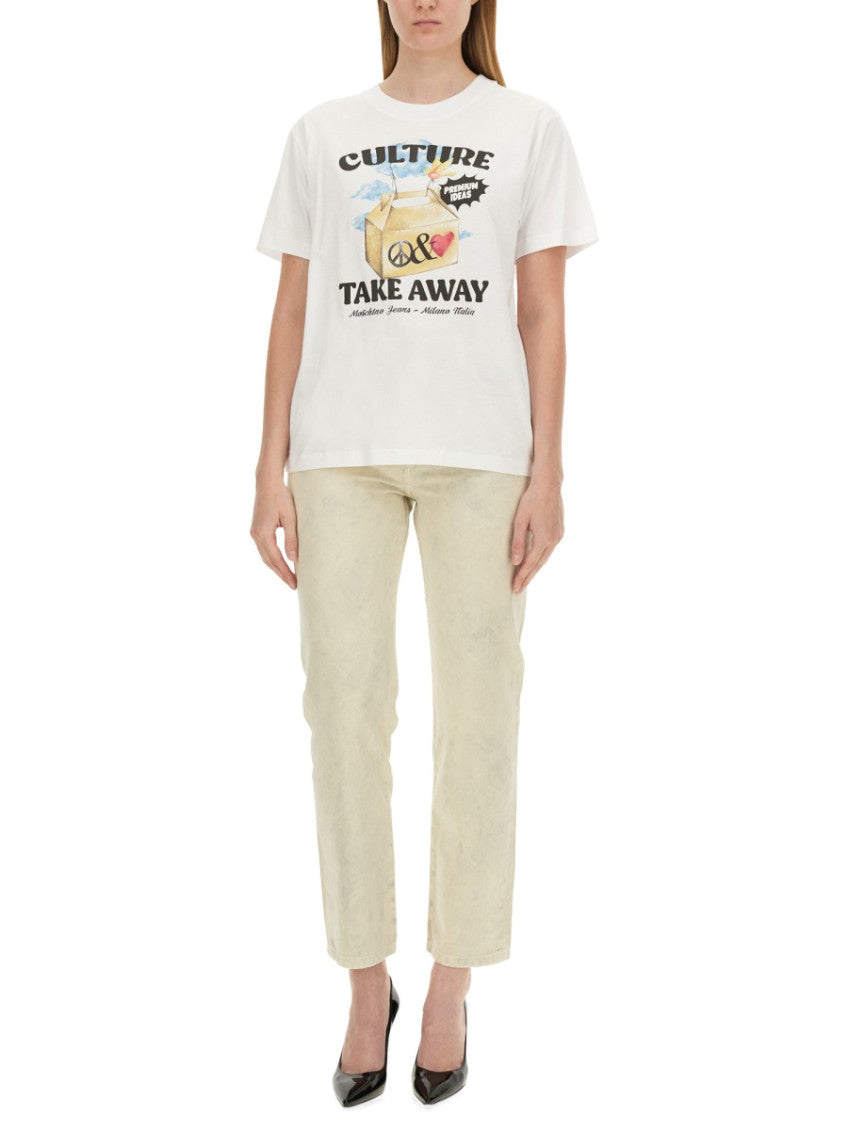White Graphic Crew Neck T-Shirt 4