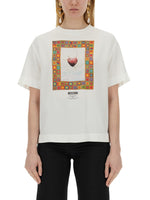 White Graphic Crew Neck T-Shirt 1