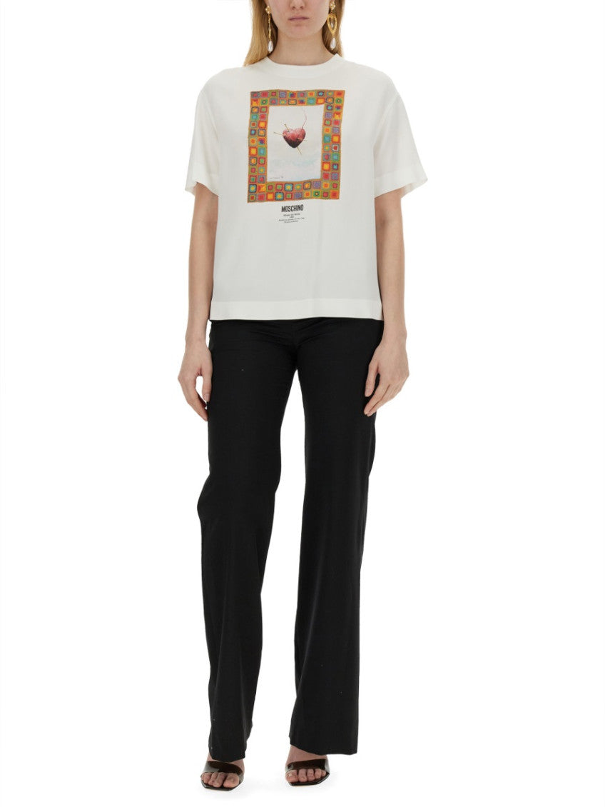 White Graphic Crew Neck T-Shirt 4
