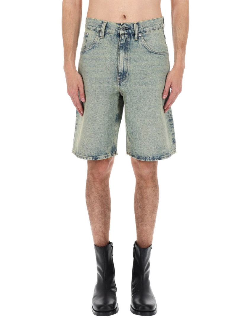 Denim Solid Shorts 5