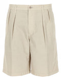 Beige Solid Shorts 1