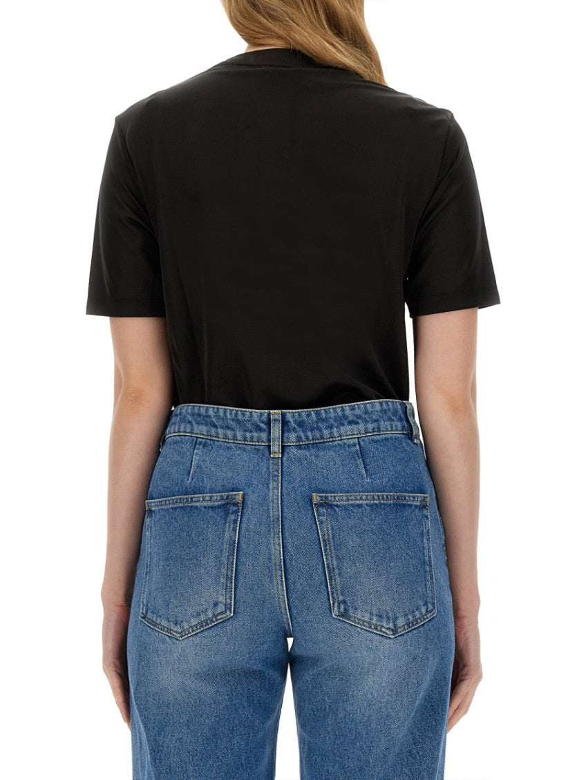 Black Logo Crew Neck T-Shirt 2