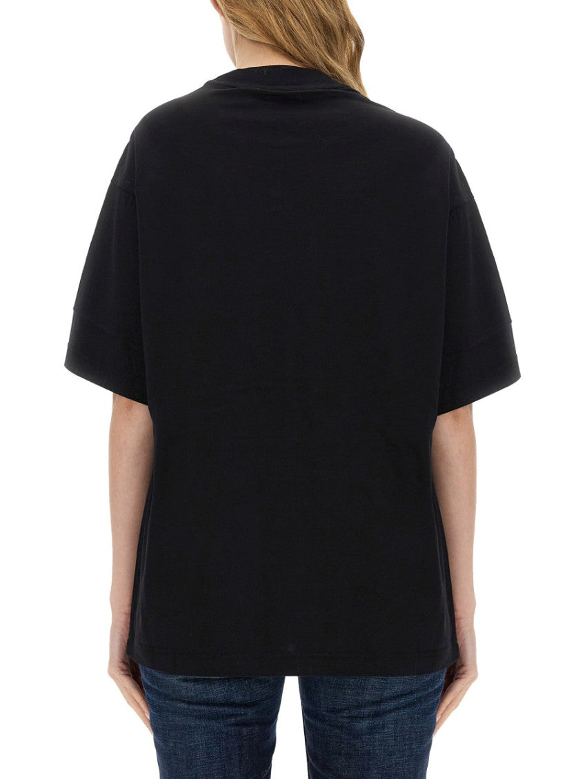 Black Graphic Crew Neck T-Shirt 2
