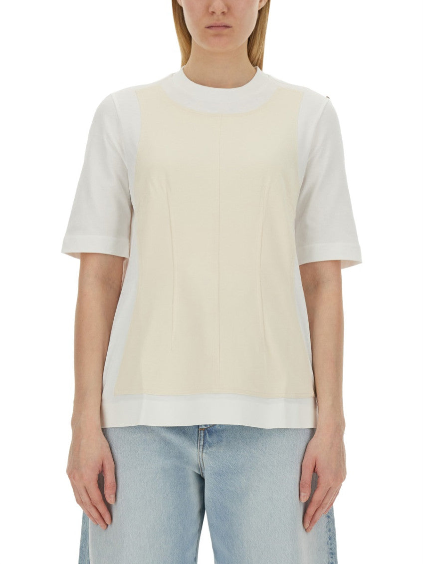 White Solid Crew Neck T-Shirt 1
