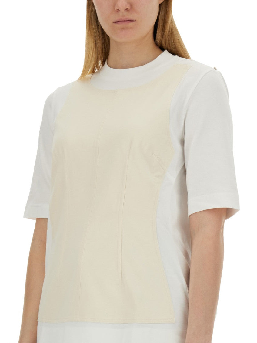 White Solid Crew Neck T-Shirt 3