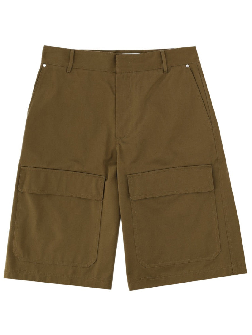 Green Solid Shorts 1