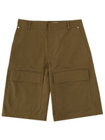 Green Solid Shorts 1