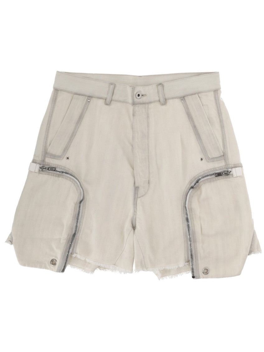 White Solid Shorts 1
