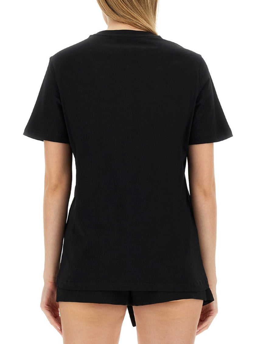 Black Graphic Crew Neck T-Shirt 2