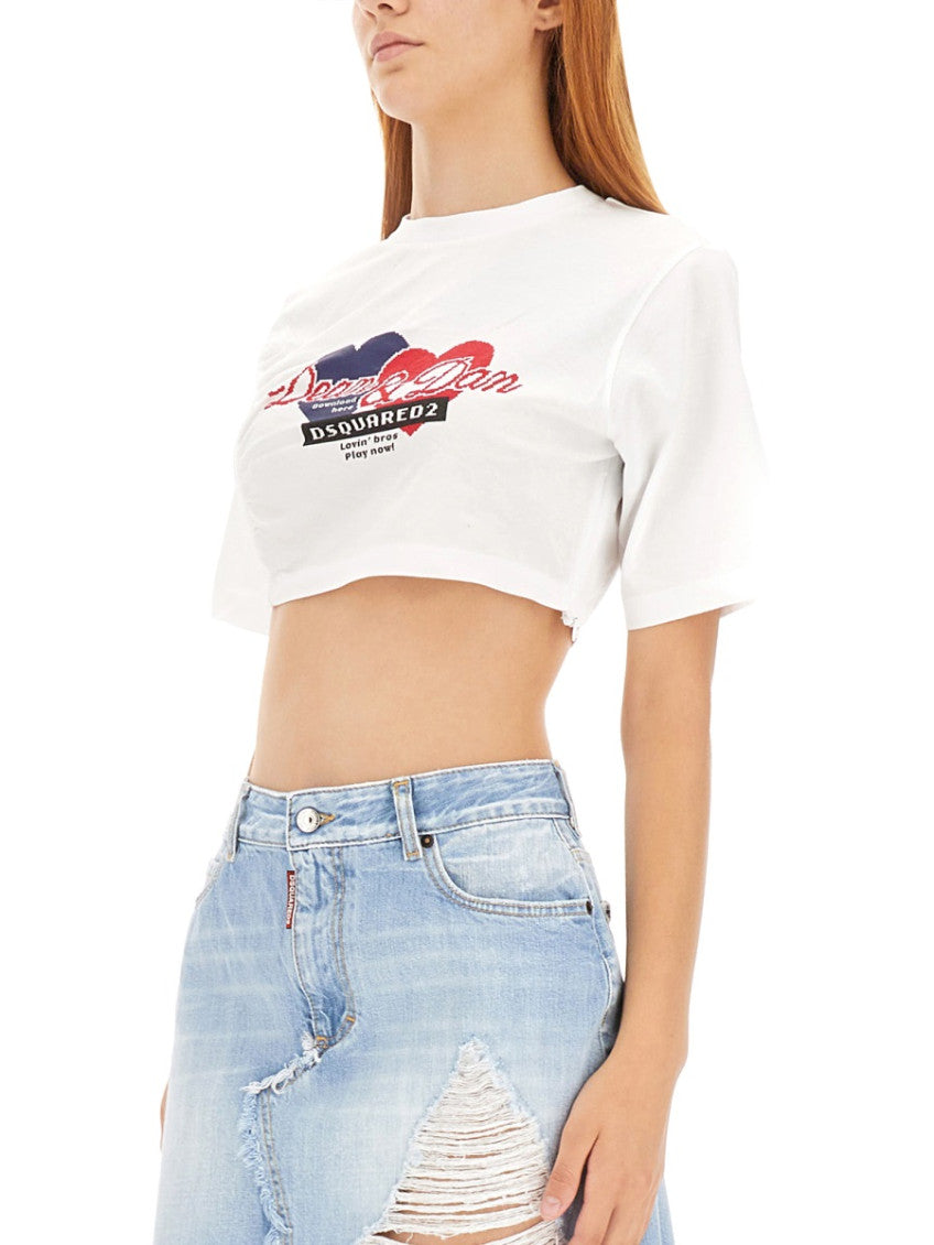 White Graphic Crew Neck T-Shirt 3