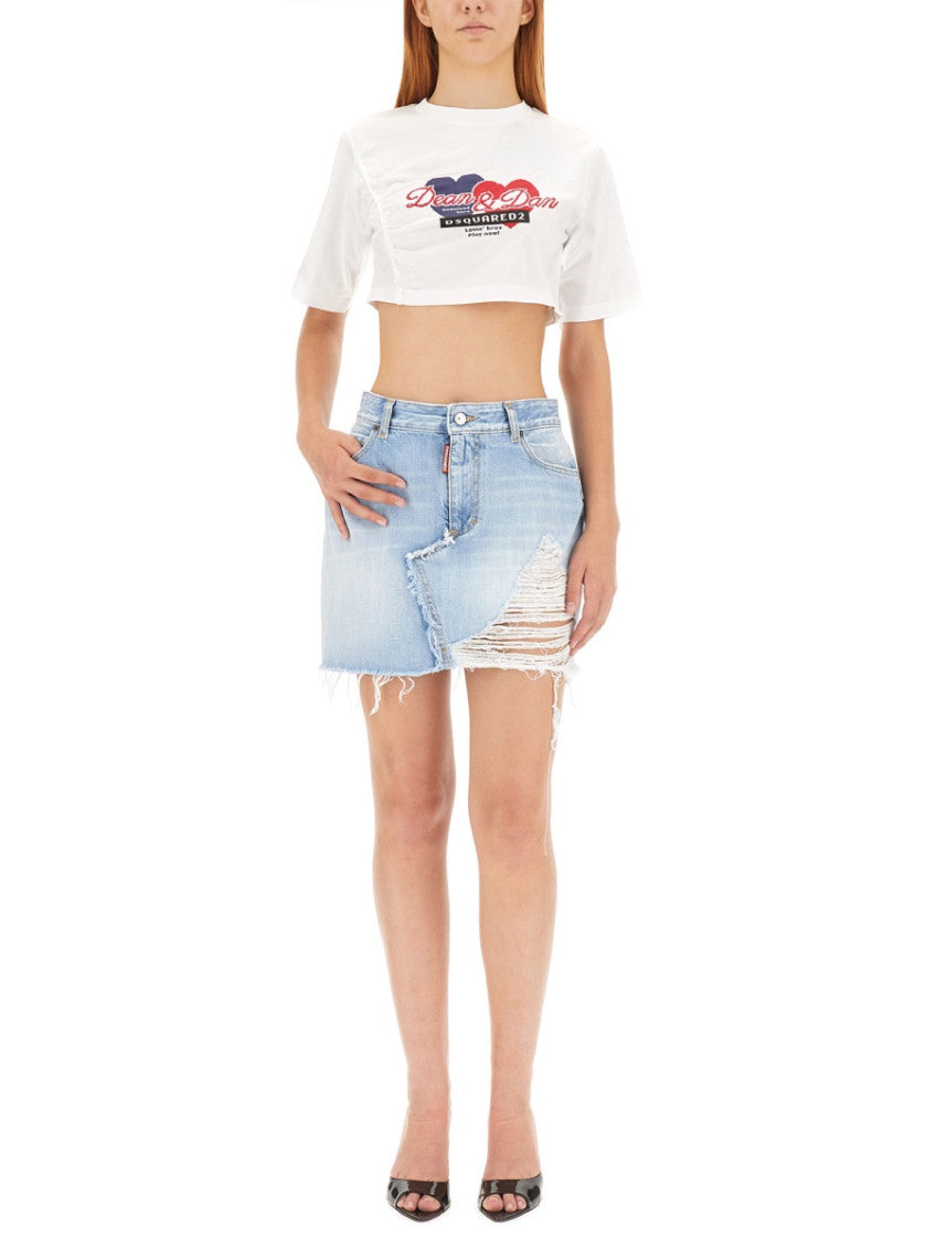 White Graphic Crew Neck T-Shirt 4