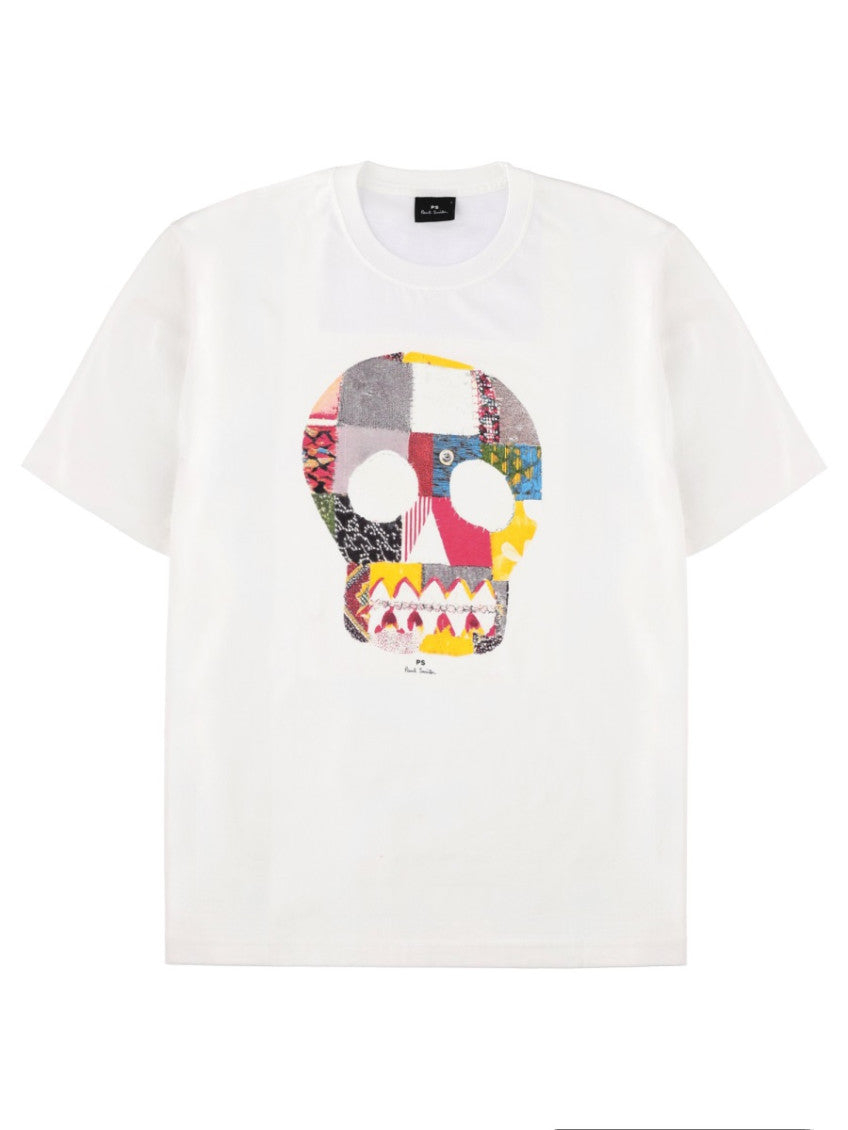 White Graphic Crew Neck T-Shirt 1