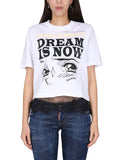 White Graphic Crew Neck T-Shirt 1