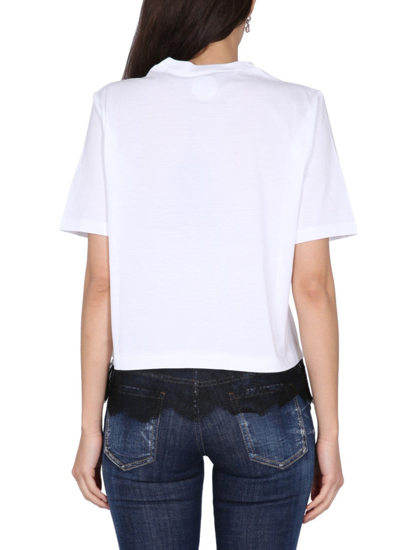 White Graphic Crew Neck T-Shirt 2