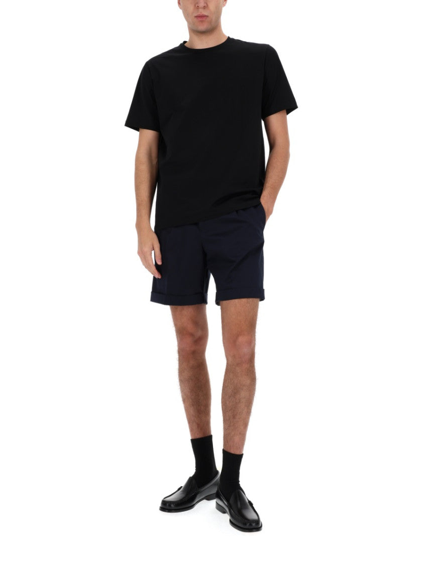Dark Blue Solid Shorts 2
