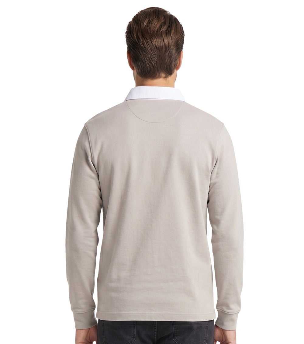 Grey Solid Shirt Collar Polo 2