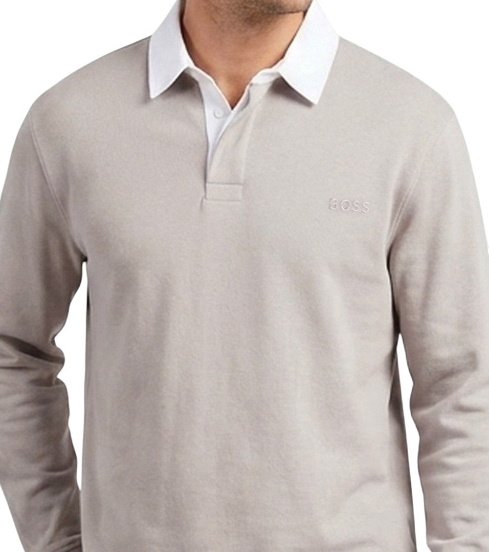 Grey Solid Shirt Collar Polo 3