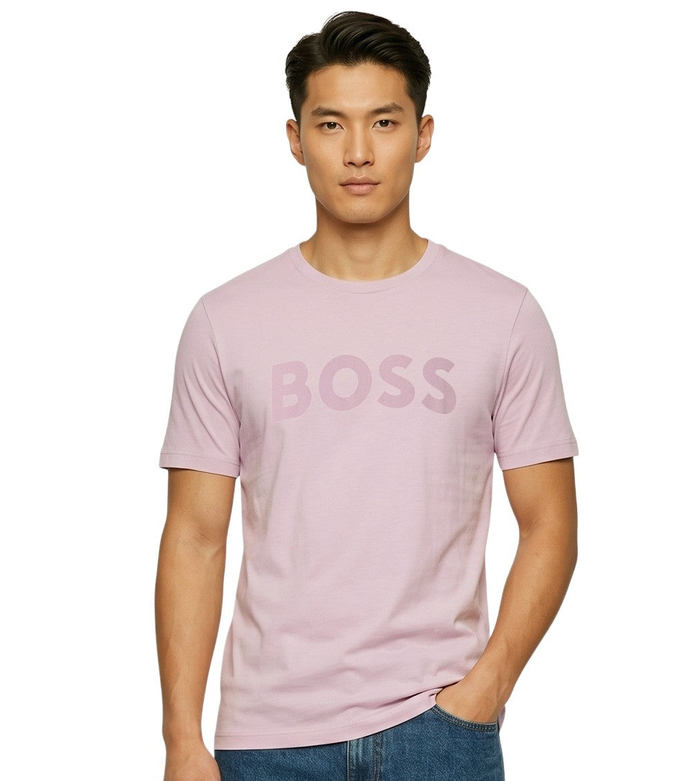 Pink Logo Crew Neck T-Shirt 2
